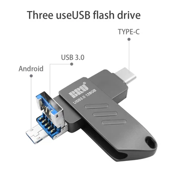 C tipo Pen Ratai Otg Usb Flash Drive 3.0 tipas-c 