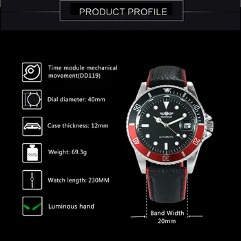 NUGALĖTOJAS Laikrodžiai Vyrams natūralios Odos Dirželis Mechaninė Automatinė Riešo Žiūrėti Datą Viršuje Prekės Prabanga 2020 Klasikinė Suknelė reloj hombre