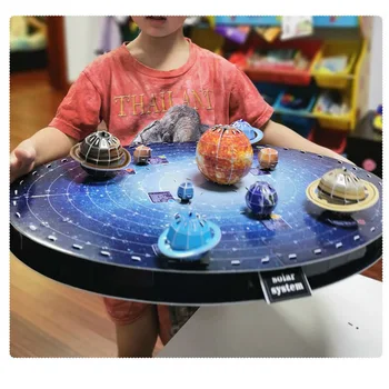 Saulės Sistema 8 Planetų Pasaulio Modelio trimatės Erdvės Įspūdį Planetos Asamblėjos Žaislą, Knygą Suaugusiems Vaikams Rankinė Mokymo Priemonė