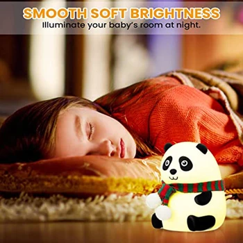 USB Įkrovimo Panda Naktį Šviesos Miegamieji su Touch 
