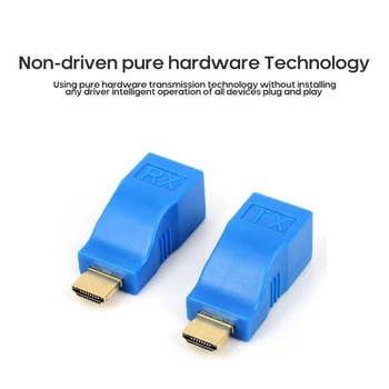 4K HDMI suderinamus 30m Vieną Tinklo Kabelio Interneto Tinklo plokštė Mini Imtuvas Yra 1,65 Gb / s Signalo Adapteris HDMI suderinamus Extender