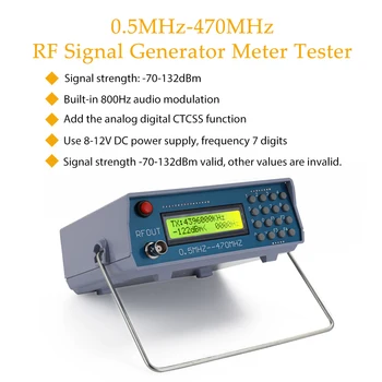 0.5 MHz-470MHz RF Signalo Generatoriaus Metrų Testeris Tesrting Įrankis Digital tai yra ctcss Singal Išvestis FM Radijo Walkie-talkie Derinimo