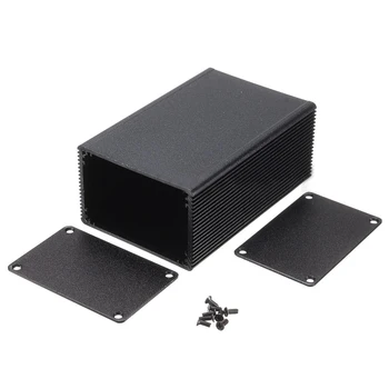 Aliuminio korpusas 100x66x43mm Aliuminio Elektroninių Box Black PCB Priemonės Skaitiklio Gaubto Atveju 
