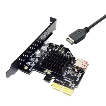 USB 3.1 Priekinis Skydelis Lizdas ir USB 2.0 PCI-E Express Card Adapterio Plokštė