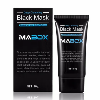 Mabox Blackhead Šalinimo Bambuko anglis Juoda Kaukė Giliai išvalyti Nulupkite veido Kaukė Poras Spuogų Gydymas Naftos-kontrolės Dropshipping
