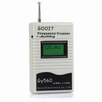 GY560 Dažnio matuoklis Matuoklio testeriai Dviejų krypčių Radijo siųstuvas-imtuvas GSM 50MHz-2.4 GHz 7 SKAITMENŲ LCD Ekranas su Signalo Matuoklis