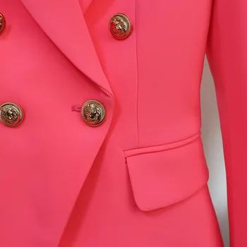Naujas Mados 2020 Dizaineris Stilingas Švarkas Moterims, Kailis Ponios Liūtas Mygtukai Dvigubo Breasted Karjeros Švarkas Švarkas Moteriška Outwear